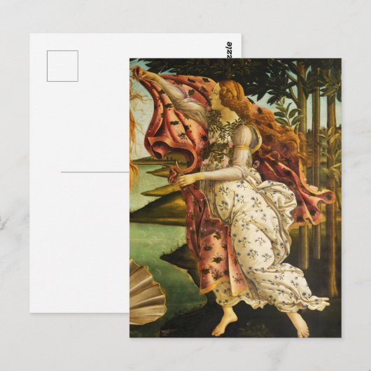 Sandro Botticelli "The Birth of Venus - Hora" Post Briefkaart (Voorkant / Achterkant)