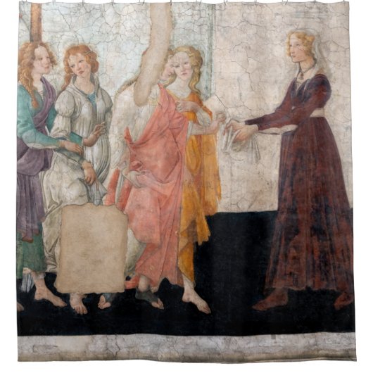 Sandro Botticelli - Venus en de drie races Douchegordijn (Voorkant)