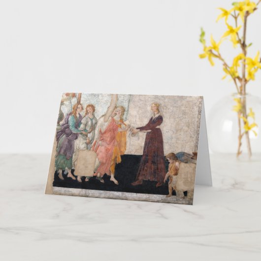 Sandro Botticelli - Venus en de drie races Kaart (Gele Bloem)