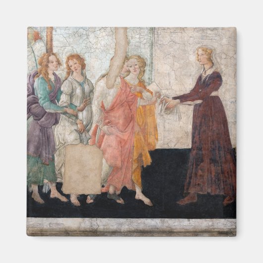 Sandro Botticelli - Venus en de drie races Magneet (Voorkant)