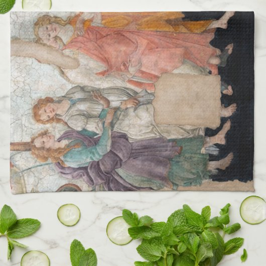 Sandro Botticelli - Venus en de drie races Theedoek (Gevouwen)