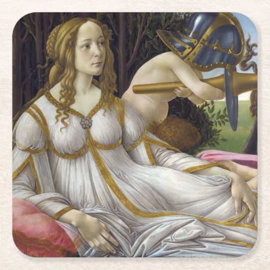 Sandro Botticelli - Venus en Mars, linkerkant Kartonnen Onderzetters (Voorkant)