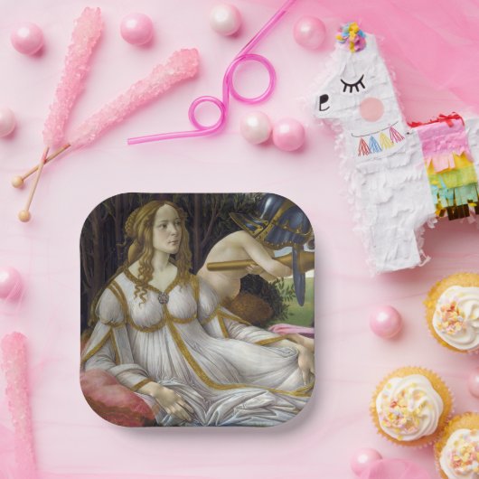 Sandro Botticelli - Venus en Mars, linkerkant Papieren Bordje (Feest)