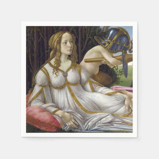 Sandro Botticelli - Venus en Mars, linkerkant Servet (Voorkant)