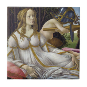 Sandro Botticelli - Venus en Mars, linkerkant Tegeltje
