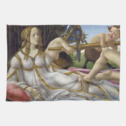 Sandro Botticelli - Venus en Mars, linkerkant Theedoek (Horizontaal)