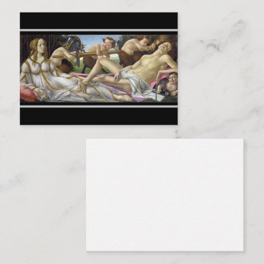 Sandro Botticelli - Venus en Mars Notitiekaartje (Voorkant / Achterkant)