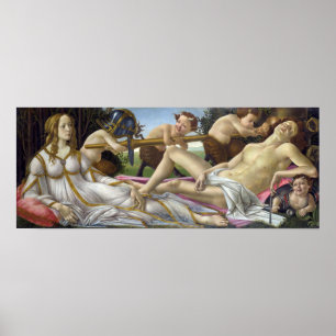 Sandro Botticelli - Venus en Mars Poster