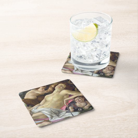 Sandro Botticelli - Venus en Mars, rechterkant Kartonnen Onderzetters (Insitu)