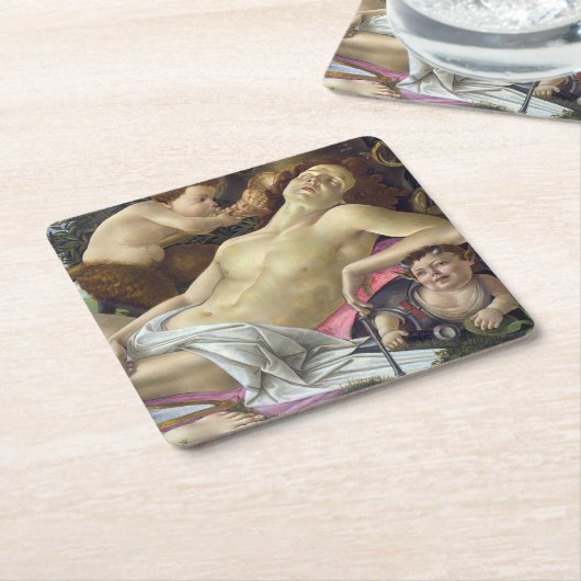 Sandro Botticelli - Venus en Mars, rechterkant Kartonnen Onderzetters (Schuin)