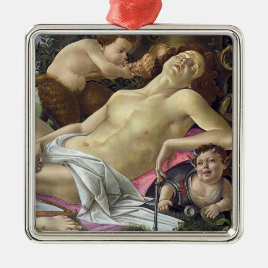 Sandro Botticelli - Venus en Mars, rechterkant Metalen Ornament (Voorkant)