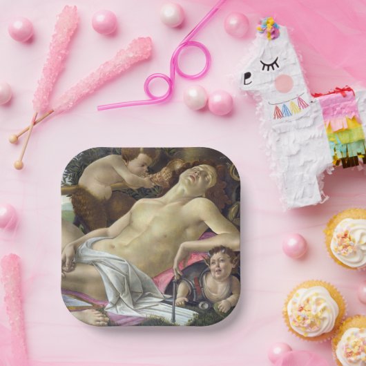 Sandro Botticelli - Venus en Mars, rechterkant Papieren Bordje (Feest)
