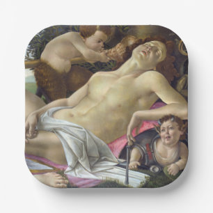 Sandro Botticelli - Venus en Mars, rechterkant Papieren Bordje