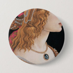 Sandro Botticelli vond een mooi portret van een da Ronde Button 7,6 Cm