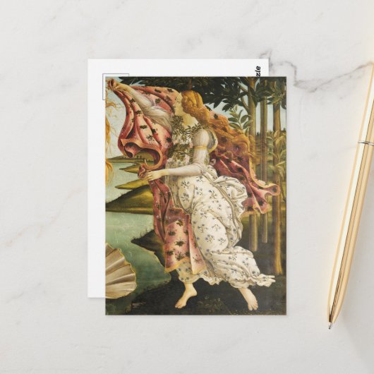 Sandro Botticelli - Welkom bij Venus Land Fine Art Briefkaart (Voorkant / Achterkant in situ)
