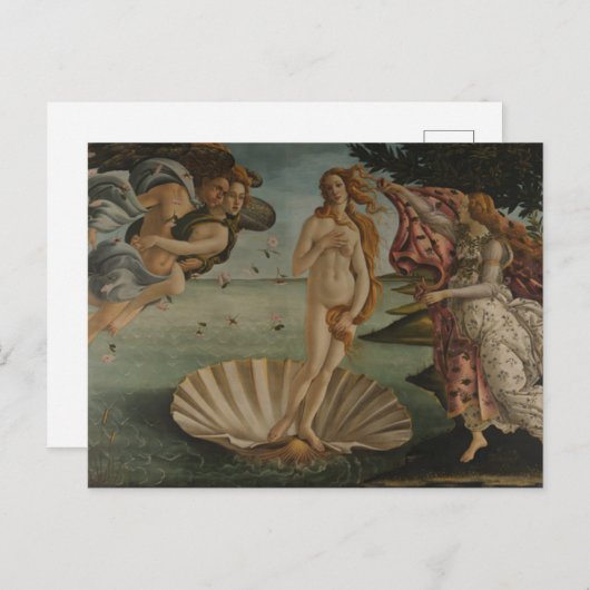 Sandro Botticelli's De geboorte van het Briefkaart (Voorkant / Achterkant)