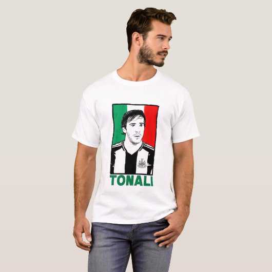 Sandro Tonali Italië Vlag T-shirt (Voorkant volledig)