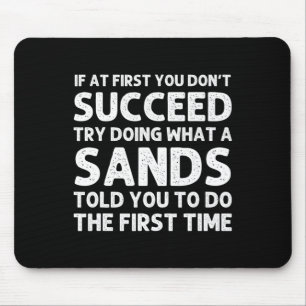 Sands Funny Achternaam Family Tree Verjaardag Reün Muismat