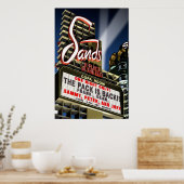 Sands Hotel Las Vegas Retro Art Poster (Keuken)