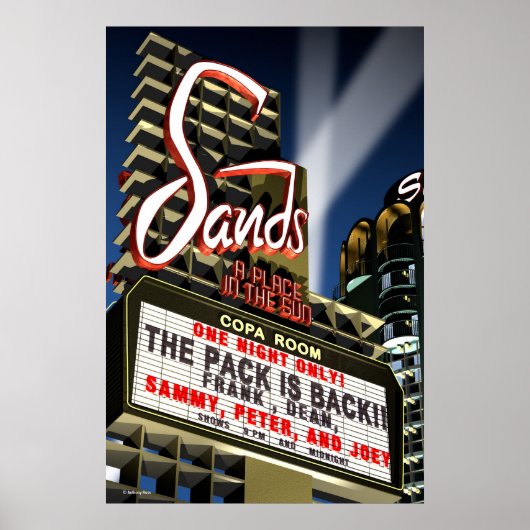 Sands Hotel Las Vegas Retro Art Poster (Voorkant)