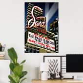 Sands Hotel Las Vegas Retro Art Poster (Thuiskantoor)