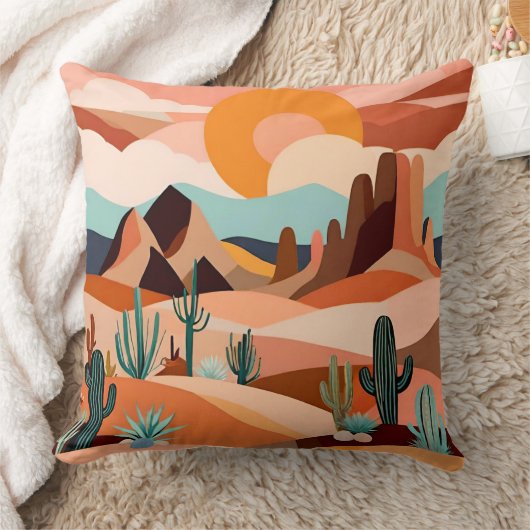 "Sands of Geometry: Bohemian Pillow Art" Kussen (Deken)