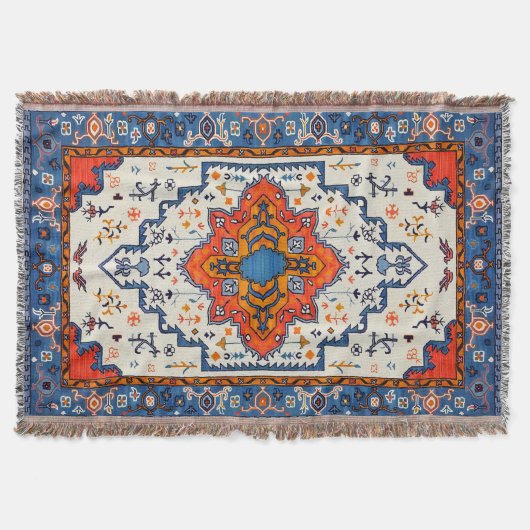 Sands of Time: erfgoed Boho Marokkaanse kunst Deken (Voorkant)