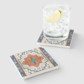 Sands of Time: erfgoed Boho Marokkaanse kunst Stenen Onderzetter (Zijkant)