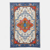 Sands of Time: erfgoed Boho Marokkaanse kunst Theedoek (Verticaal)