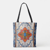 Sands of Time: erfgoed Boho Marokkaanse kunst Tote Bag (Achterkant)