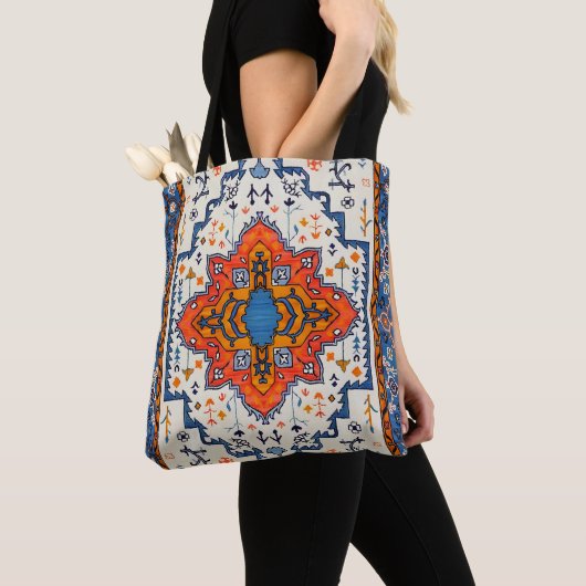 Sands of Time: erfgoed Boho Marokkaanse kunst Tote Bag (Dichtbij)