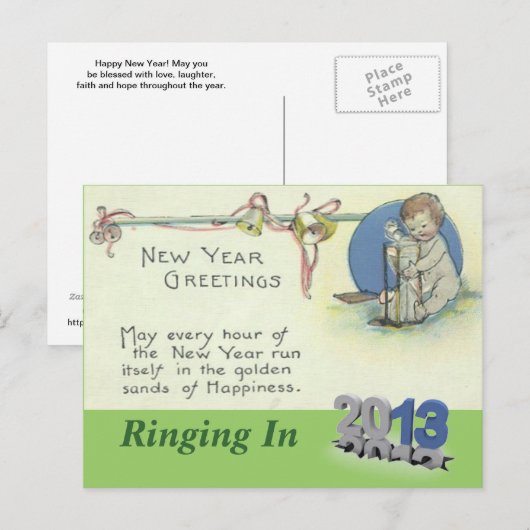 Sands of Time Nieuwjaar Briefkaart (Voorkant / Achterkant)