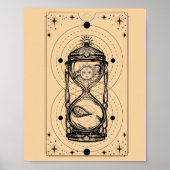Sands of time zon maan zandloper tarot kaart poster (Voorkant)