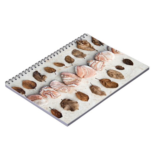 Sandsteen en bladeren notitieboek (Linkerzijde)