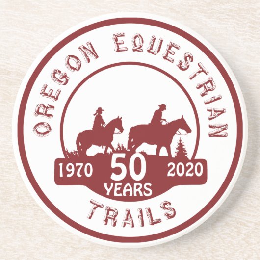 Sandsteen Onderzetter met Logo (Voorkant)