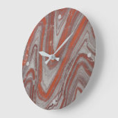 Sandsteen Rood en grijs Wavy Grote Klok (Hoek)