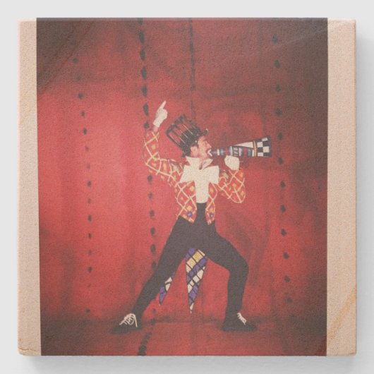 Sandsteen "Thierry Arditti" Stenen Onderzetter (Voorkant)