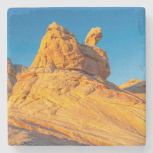 Sandsteenformaties op het witte zakje 3 stenen onderzetter