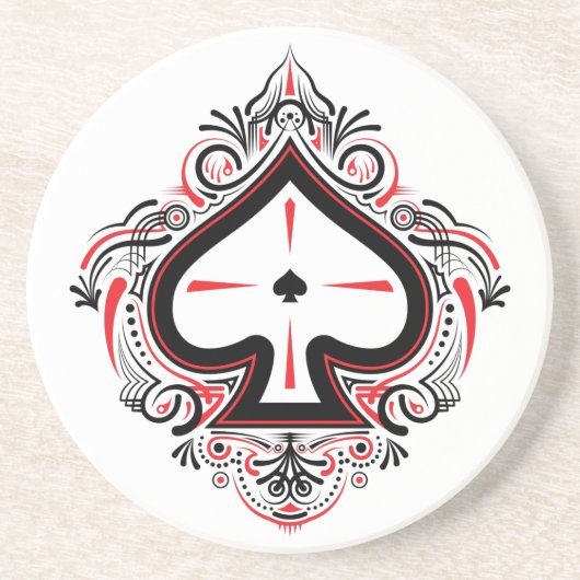 SandsteenOnderzetter — Spades Zandsteen Onderzetter (Voorkant)