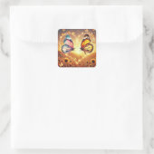 SandsteenOnderzetter Vierkante Sticker (Tas)