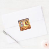 SandsteenOnderzetter Vierkante Sticker (Envelop)