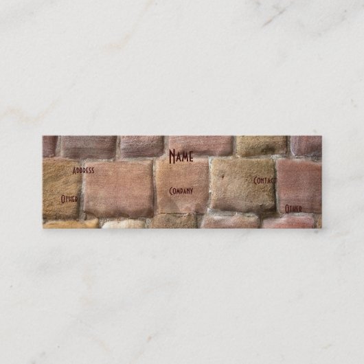 Sandstone, architect mini visitekaartje (Voorkant)