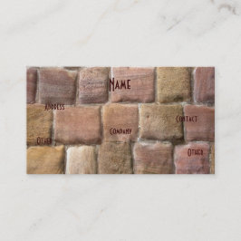 Sandstone, architect visitekaartje
