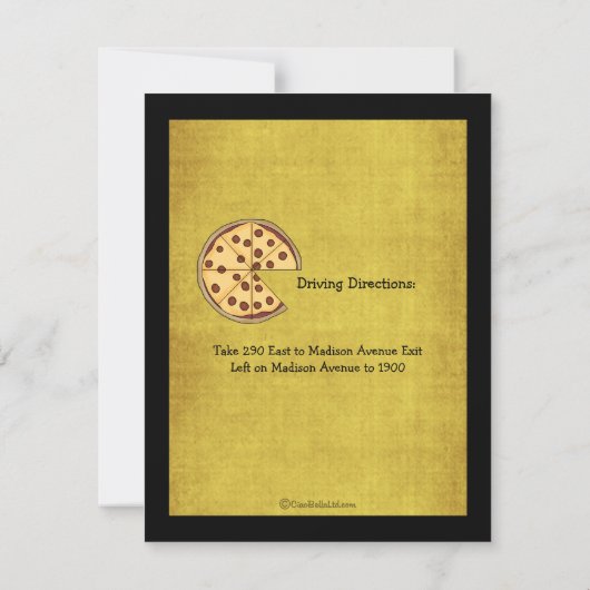 Sandstone Background Italy Night Party Invite Kaart (Achterkant)