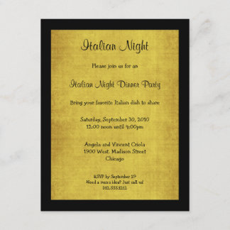 Sandstone Background Italy Night Party Invite Kaart