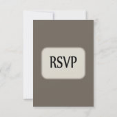 Sandstone Brown RSVP met menuopties Kaartje (Achterkant)