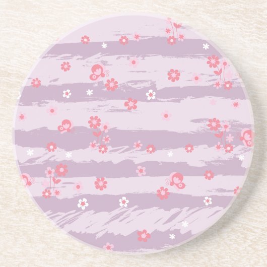 Sandstone Coaster – Butterfly Garden Zandsteen Onderzetter (Voorkant)