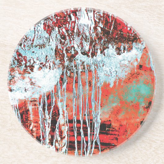 Sandstone Coaster – Corrosion Pulse Zandsteen Onderzetter (Voorkant)