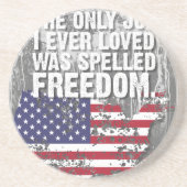 Sandstone Coaster – Freedom Job Zandsteen Onderzetter (Voorkant)