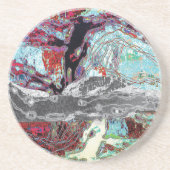 Sandstone Coaster – Strata Pulse Zandsteen Onderzetter (Voorkant)